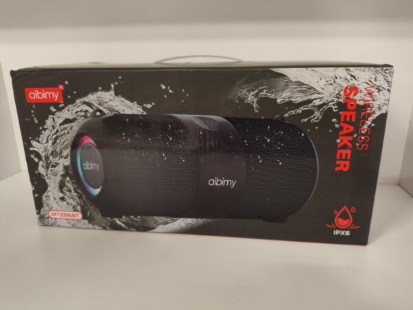 Caixa De Som Portátil À Prova DÁgua Com Iluminação Rgb Aibimy My286Bt