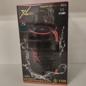 CAIXA DE SOM À PROVA D'ÁGUA COM LUZ RGB 15W XGOL X002