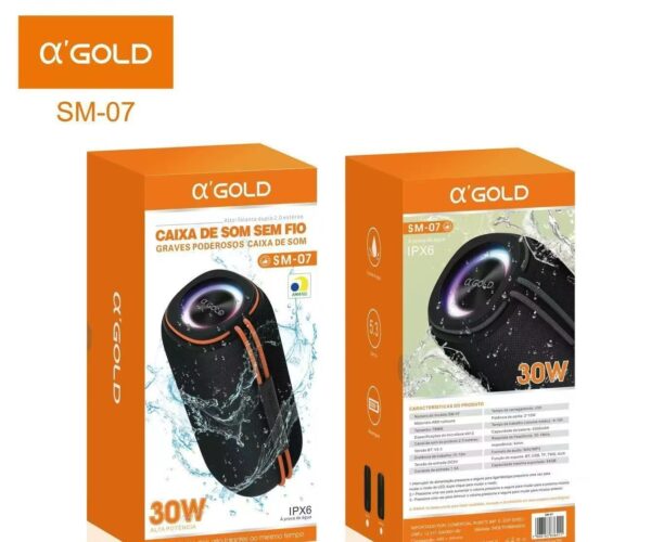 Sm07 Caixa De Som Gold 30W