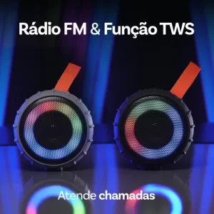 Caixa De Som À Prova DÁgua Com Led Hmaston Yx236Bt - Imagem 5